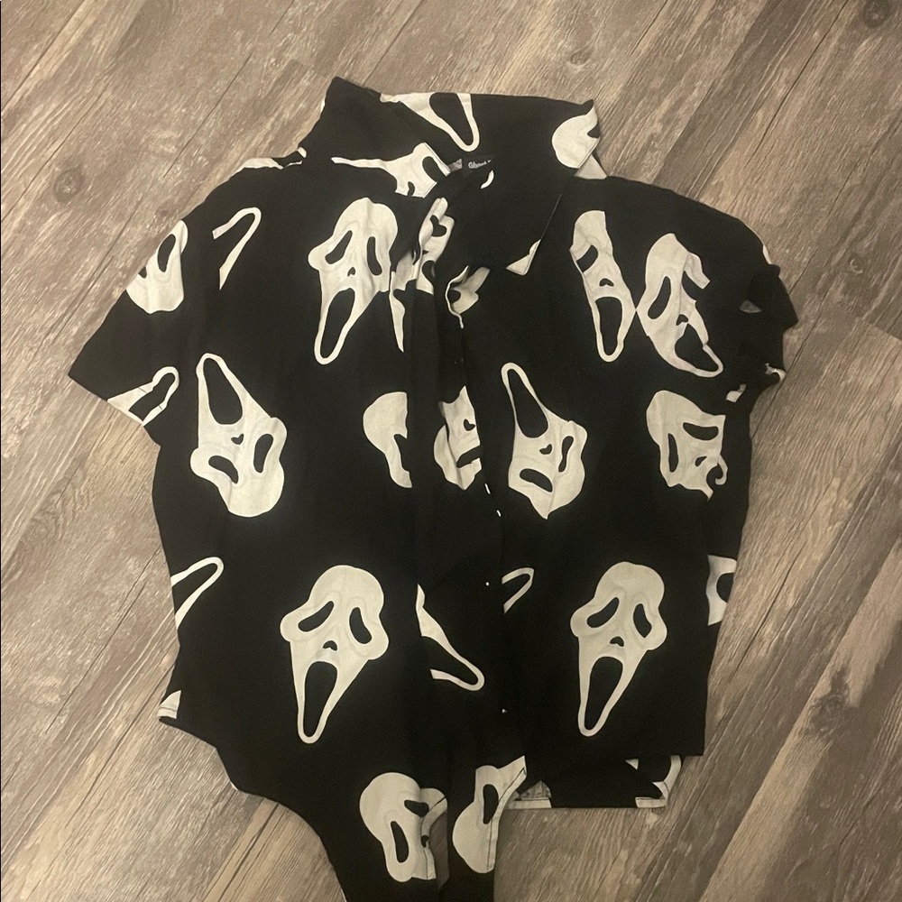 Black and White Button Down Shirt